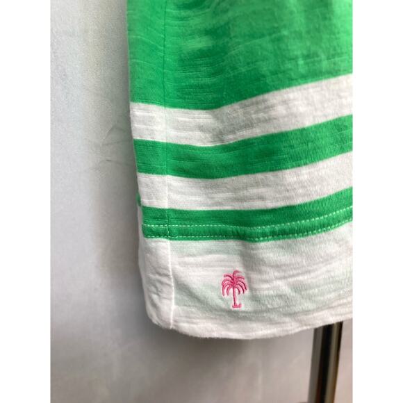 Lilly Pulitzer Cassie Prep Green Skipper Dress S Cotton 3/4 Sleeve Striped - Picture 4 of 11